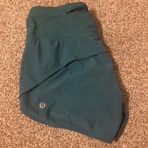LULULEMON SPEED UP 4’ TURQUOISE BLUE
